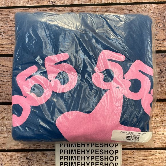 NEW Sp5der Beluga Hoodie Blue - Picture 4 of 10